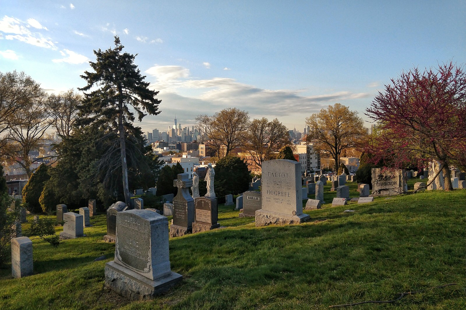 Cimitero di Green-Wood, panorama di Lower Manhattan